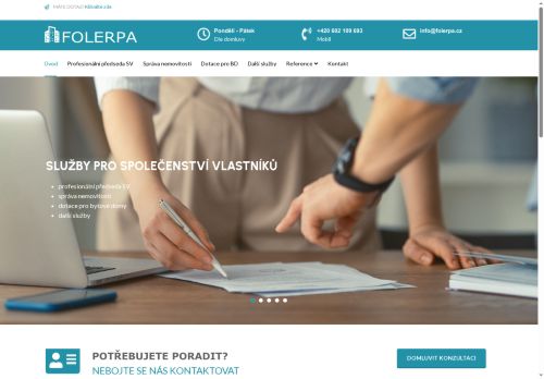 Webové stránky Folerpa s.r.o., Břeclav