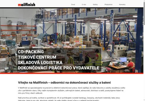 MailFinish a.s. nabízí práci na pozici Operátor balící linky (M/Ž) v obci Praha