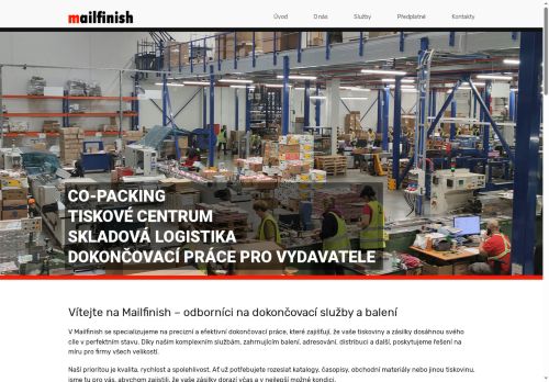MailFinish a.s. nabízí práci na pozici Operátor balící linky (M/Ž) v obci Praha