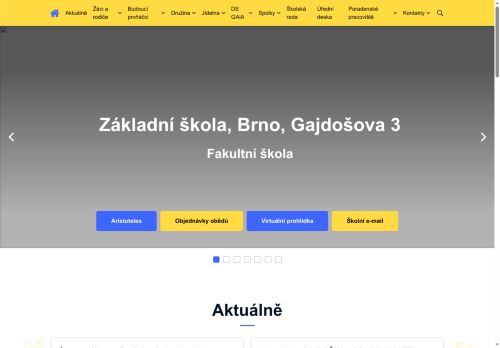 Webové stránky Základní škola, Brno, Gajdošova 3, Brno