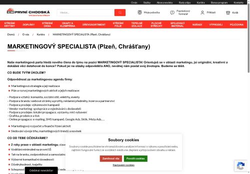 Webové stránky PRVNÍ CHODSKÁ s.r.o., Chrášťany