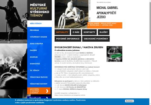 Zobrazit webové stránky Městské kulturní středisko Tišnov