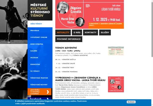 Zobrazit webové stránky Městské kulturní středisko Tišnov