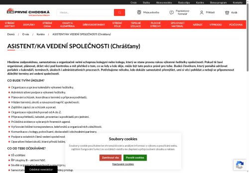 Webové stránky PRVNÍ CHODSKÁ s.r.o., Chrášťany