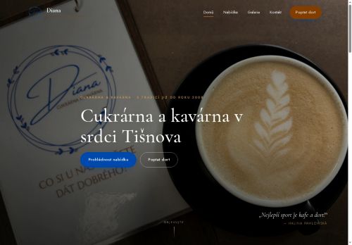 Zobrazit webové stránky Cukrárna a kavárna Diana