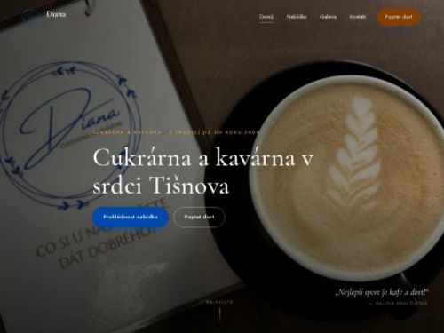 Cukrárna a kavárna Diana