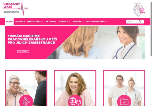 Webové stránky Všeobecný lékař Posázaví s.r.o., Vrchotovy Janovice