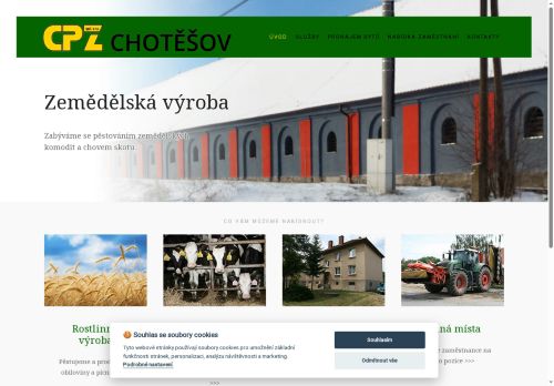 Webové stránky CPZ, spol. s r.o., Chotěšov