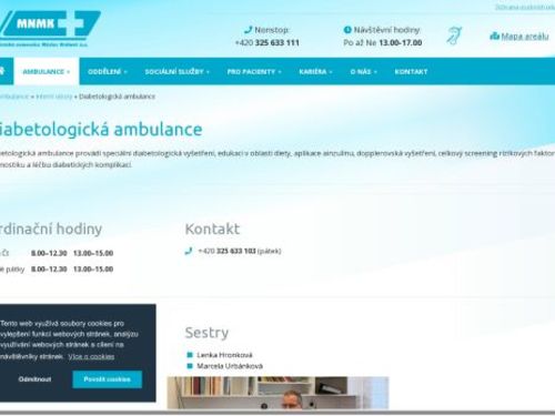 Diabetologická ambulance Městská nemocnice Městec Králové