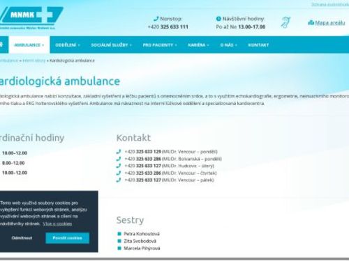 Kardiologická ambulance Městská nemocnice Městec Králové
