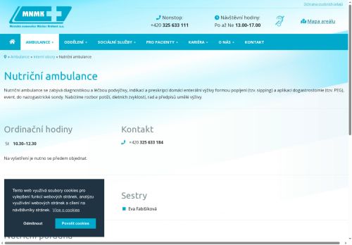 Zobrazit webové stránky Nutriční ambulance Městská nemocnice Městec Králové