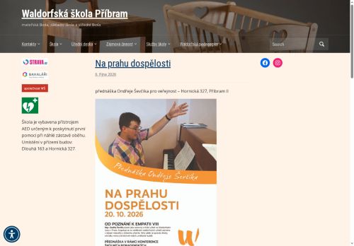 Waldorfská škola Příbram - mateřská škola, základní škola a střední škola nabízí práci na pozici Uklízeč/ka v obci Příbram