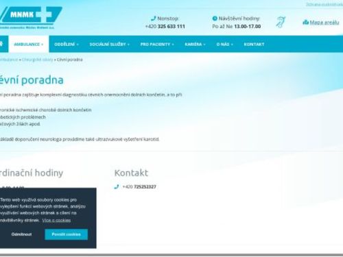 Cévní poradna Městská nemocnice Městec Králové