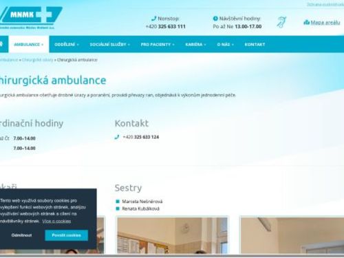 Chirurgická ambulance Městská nemocnice Městec Králové