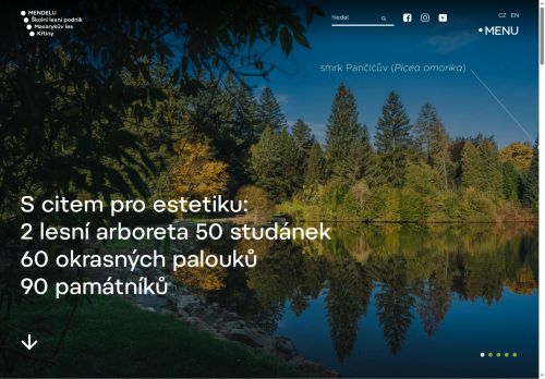 Webové stránky Mendelova univerzita v Brně, Křtiny