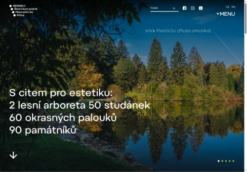 Webové stránky Mendelova univerzita v Brně, Křtiny