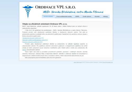 Zobrazit webové stránky Praktický lékař pro dospělé - MUDr. Veronika Břichňáčová