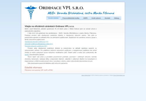 Zobrazit webové stránky Praktický lékař pro dospělé - MUDr. Veronika Břichňáčová