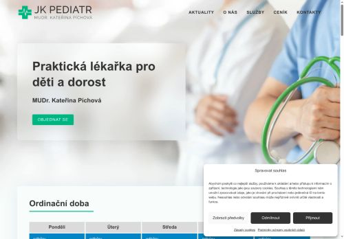 Zobrazit webové stránky Praktický lékař pro děti a dorost JK pediatr - MUDr. Kateřina Píchová
