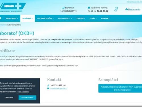 Odběry krve Městská nemocnice Městec Králové