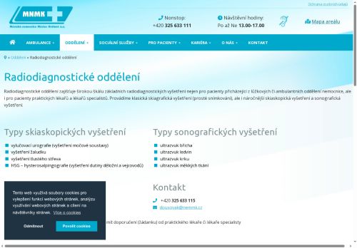 Zobrazit webové stránky Radiodiagnostické oddělení Městská nemocnice Městec Králové