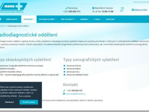 Radiodiagnostické oddělení Městská nemocnice Městec Králové