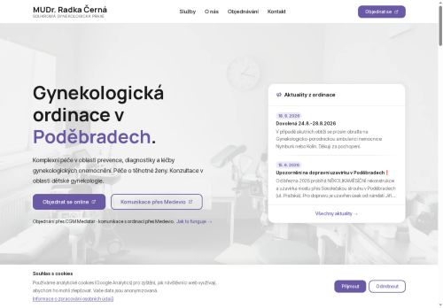 Zobrazit webové stránky Gynekologická ambulance - MUDr. Radka Černá