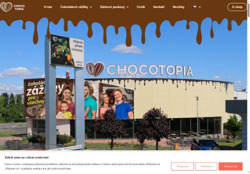 Webové stránky Chocolate experience s.r.o., Průhonice