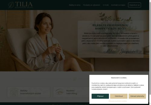Zobrazit webové stránky Kosmetické studio TILIA ve Šlapanicích