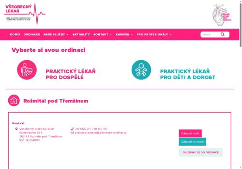 Zobrazit webové stránky Praktický lékař pro dospělé Všeobecný lékař - MUDr. Igor Gurjev, MUDr. Jan Stříhavka