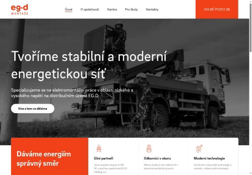 EG.D Montáže, s.r.o. nabízí práci na pozici Elektromontér (m/ž) v obci Prštice