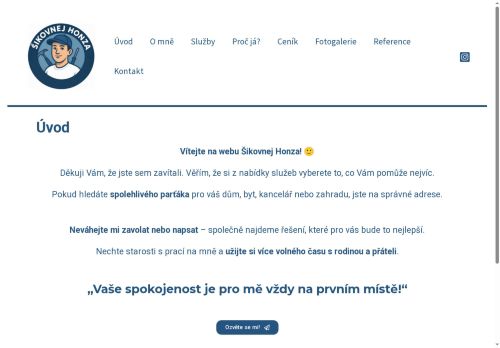 Zobrazit webové stránky Šikovnej Honza