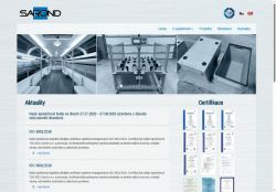 Webové stránky SAROND, s.r.o., Plzeň
