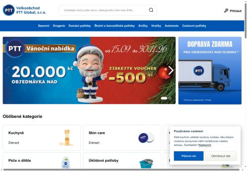 Webové stránky PTT GLOBAL, s.r.o., Praha