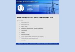 Webové stránky Vobořil - Elektromontáže, s.r.o., Plzeň