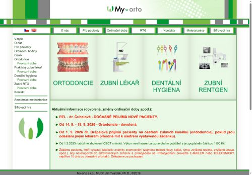 Zobrazit webové stránky Ortodoncie My-orto s.r.o. - MUDr. Jiří Tvardek