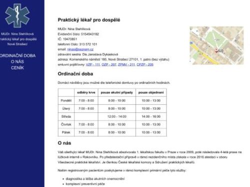 Praktický lékař pro dospělé - MUDr. Nina Stehlíková