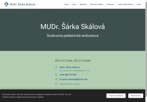 Zobrazit webové stránky Praktický lékař pro děti a dorost - MUDr. Šárka Skálová