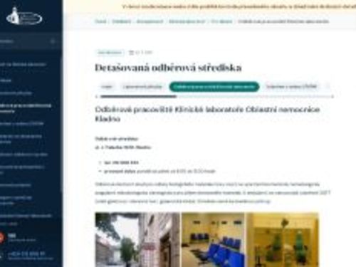 Odběrové místo Poliklinika Nové Strašecí - Oblastní nemocnice Kladno