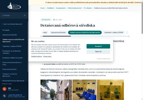 Zobrazit webové stránky Odběrové místo Poliklinika Nové Strašecí - Oblastní nemocnice Kladno