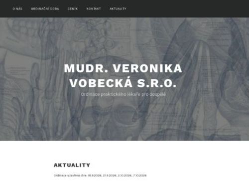 Praktický lékař pro dospělé - MUDr. Veronika Vobecká