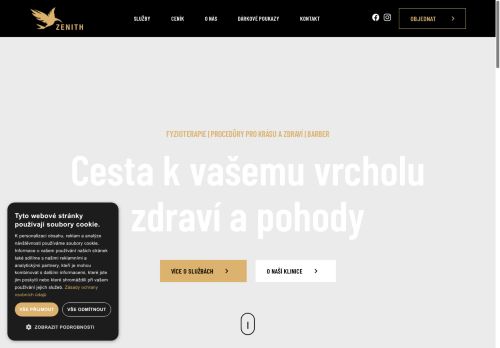 Webové stránky Zenith - pohybové centrum s.r.o., Plzeň
