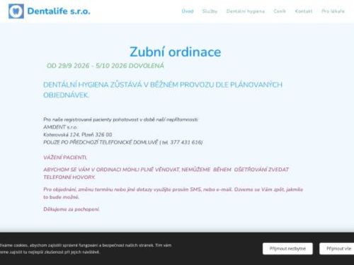 Zubní ordinace Dentalife s.r.o. - MDDr. Adéla Reznichenko, MUDr. Michal Jelínek