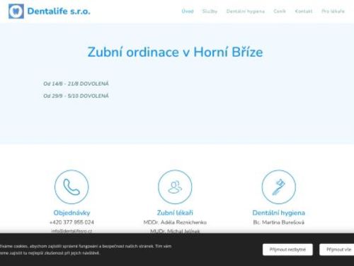 Zubní ordinace Dentalife s.r.o. - MDDr. Adéla Reznichenko, MUDr. Michal Jelínek