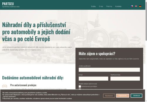 Webové stránky PartsEU s.r.o., Kly
