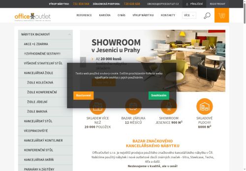 Webové stránky Officeoutlet s.r.o., Králův Dvůr