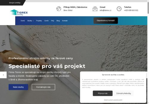 Webové stránky Tiorex s.r.o, Brno