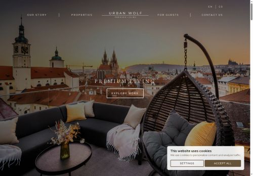 Webové stránky Prague rental services s.r.o., Praha
