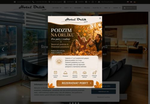Webové stránky Rezidence Orlík, a.s., Kozárovice