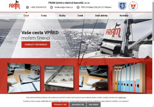 Webové stránky FRAM účetní a daňová kancelář, s.r.o., Příbram
